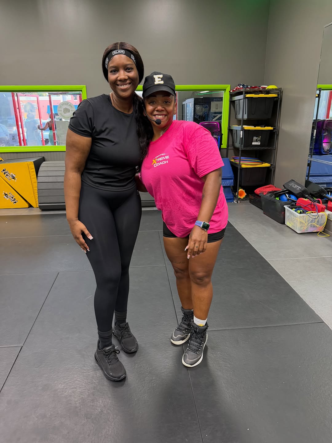 Coach Erika welcoming a first time House of Step participant
